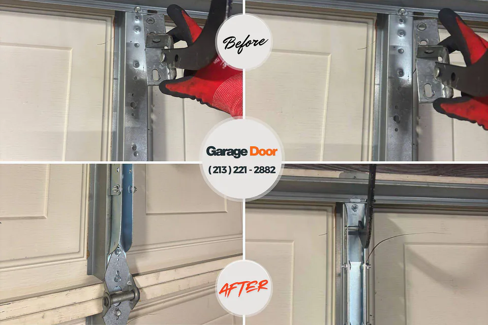 Before and after: garage door repair Loris, SC